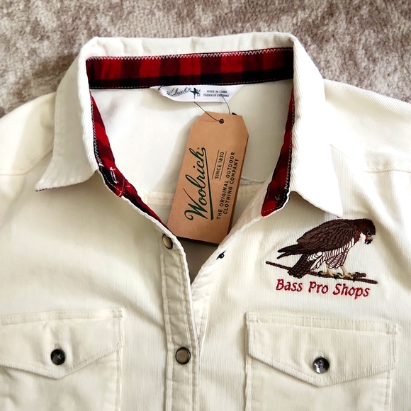 RARE! Woolrich Pendulum Corduroy Shirt with Bass Pro Shop logo - Picture 2 of 13